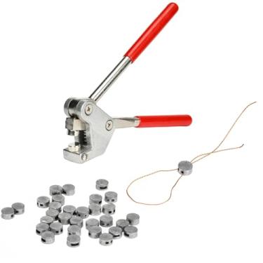 Imagem de Conjuntos de vedação segura com vedação de medidor - inclui grãos de chumbo (50 peças), alicates, fio de cobre (100 m) - para bloqueio de eletricidade/medidor de água inviolável