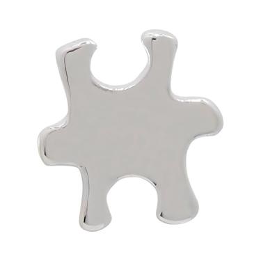 Imagem de Fundraising For A Cause | Pequenos alfinetes prateados de quebra-cabeça de autismo – Alfinetes de lapela para autismo e Asperger em uma bolsa, 1.2 CM, Banhado a prata esterlina, Sem Pedra Preciosa