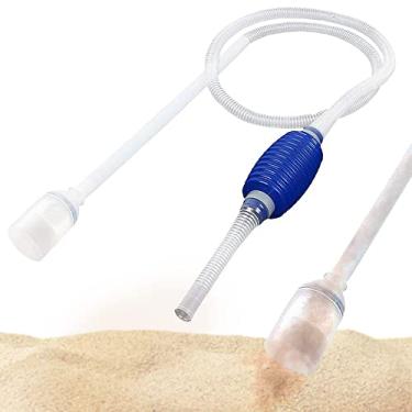 Imagem de Kit de limpador de cascalho de aquário SunGrow com lâmpada de preparação, 165 cm, 2 minutos para montar, livre de BPA, fácil de usar, perfeito para regatas de peixes pequenos