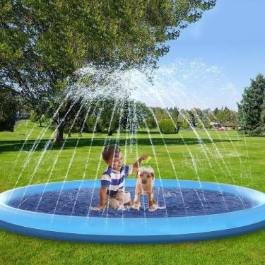 Imagem de Piscina Infantil Esteira C/ Chafariz Jato D'Água PVC Reforçado 170cm C