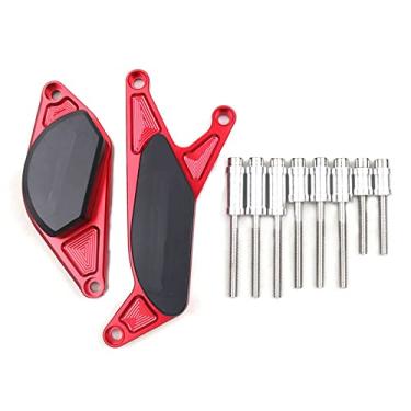 Imagem de Acc-Creativity Motocicleta CNC Alumínio Motor Crash Guard Case Frame Sliders Protector Proteção contra quedas Compatível com SUZUKI GSXR1000 01-08 GSX-S1000/F 15-18 GSR 400/600 06-11 (Vermelho)