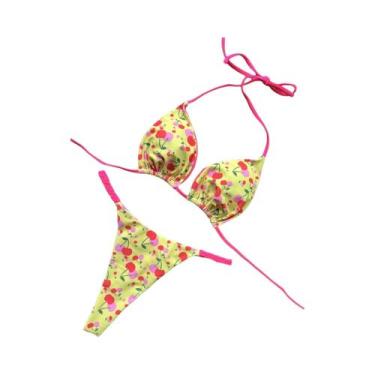 Imagem de Conjunto de Biquíni Sexy com Estampa de Zebra e Cintura Alta - Roupa d