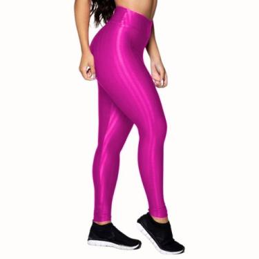 Imagem de Calça 3d Texturizada Shape Shine Academia Plus Size Modelo Alta Compre