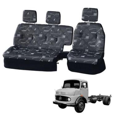 Imagem de Sofá Cama Banco Completo Mercedes 1113 / 1114 Cinza - Pampa