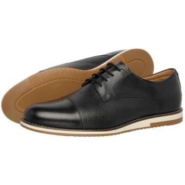 Imagem de Sapato Social Oxford Masculino Couro Preto 12010 - GGFontanezi, Preto,