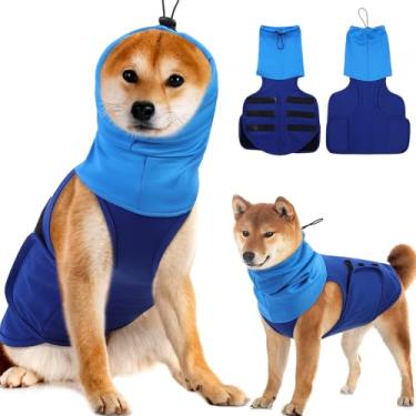 Imagem de ASENKU Moletom com capuz Dog Anxiety, colete calmante para cães, camisa de alívio de cães para tempestades, fogos de artifício, ruído, mantenha o animal de estimação calmo sem medicamentos e