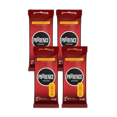 Imagem de Kit 4 Preservativo Prudence Clássico LV8/PG6