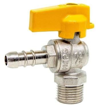 Imagem de Registro Abre Fecha Gás Angular 90º 1/2Nptxbm Bico Mamadeira - Remad