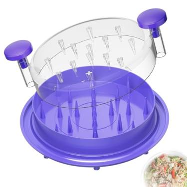 Imagem de Arshray Triturador de frango, máquina de triturar carne visível com escova, ventosa antiderrapante, alça ergonômica adequada para carne de porco e frango (Roxo)