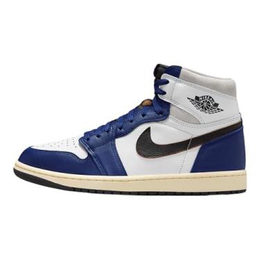 Imagem de Tênis masculino Air Jordan 1 High OG Rare Air (DZ5485-100, branco/cinza neutro/azul royal/preto), Branco/preto, 42