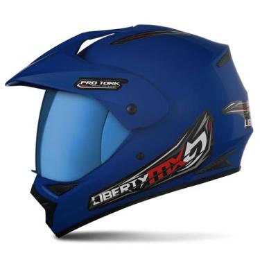 Imagem de Capacete Fechado Pro Tork Liberty Mx Pro Vision Vis. Iridium, AZUL, 60