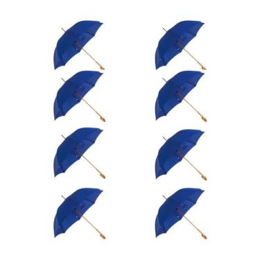 Imagem de 8 Guardas Chuva G Automático Reforçado Voyagem, Azul
