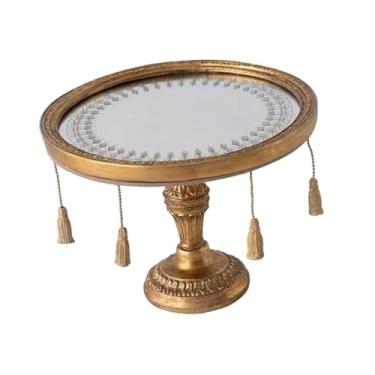 Imagem de Colaxi Bandeja de Espelho Decorativa, Bandeja de Perfume em Estilo Antigo para Cosméticos E Produtos de Higiene Pessoal