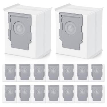 Imagem de Pacote com 16 sacos de vácuo para irobot Roomba i7, i7+, i8, i8+, i3, i3+, i4, i4+, i5, i5+ i6, i6+, j5, j5+, j6, j6+, j7, j7+, j8, j8+, j9, j9+, s9, s9+, substituição para as séries i & s & j