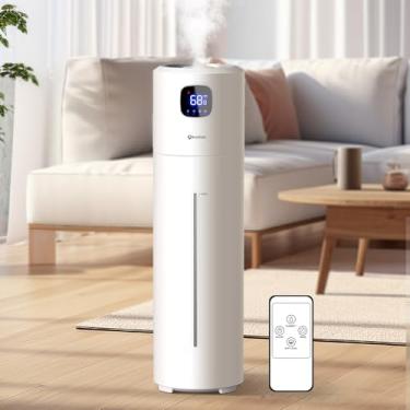 Imagem de Grandes humidificadores para câmara, névoa fria ultrassónica de 9 l/2,5 galões, fácil de limpar com grande velocidade de névoa de 350 ml/h, torre silenciosa, adequado para quarto de crianças