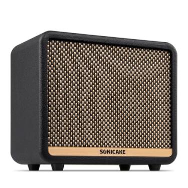 Imagem de SONICAKE Amplificador de guitarra BT de 10W, alto-falantes de modelagem digital multiefeitos com aplicativo, amplificador de guitarra multifuncional portátil com 80 efeitos 100 predefinidos para