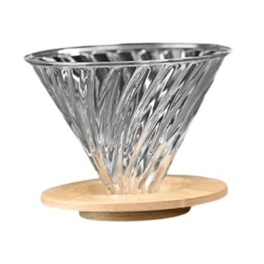 Imagem de Generic Coador de café, acessórios para funil de cafeteira de vidro, fácil de limpar, copo com filtro de gotejamento, resistente ao calor, para baristas e, Copo de Filtro com Base