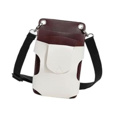 Imagem de OIIBWQ Bolsa para Tesouras de Cabeleireiro, Bolsa para Tesouras de Barbeiro, Bolsa de Cosmetologia, Pochete de Barbeiro para Homens E Mulheres, Acessórios de, Vermelho Branco
