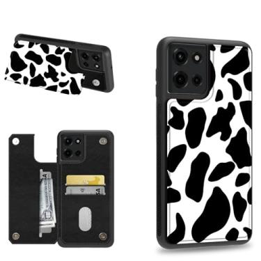 Imagem de Dikoer Capa carteira para Moto G 5G 2025 com compartimentos para cartão de crédito e proteção de silicone macio à prova de choque com compartimentos para cartão para Motorola Moto G 5G 2025, estampa