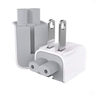 Imagem de CFIKTE (Pacote com 2) Adaptador de alimentação CA para Mac, plugue dobrável de parede, adaptador de carga de cabeça de pato padrão dos EUA para MacBook, Mac, iBook/iPhone/iPod, adaptador de