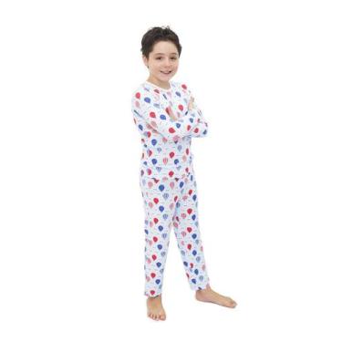 Imagem de Pijama Infantil Longo Divertido Nuvens Balões - Alegria de Montar, 6 a
