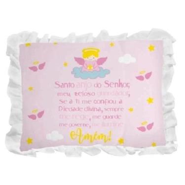 Imagem de Travesseiro Bebê Oração Santo Anjo Incomfral 28X35 Feminino - Inconfra