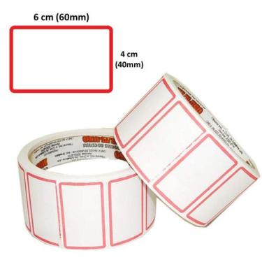 Imagem de Kit 2 Rolos Etiqueta 500un 60x40 Fitacrel Comercial Escolar