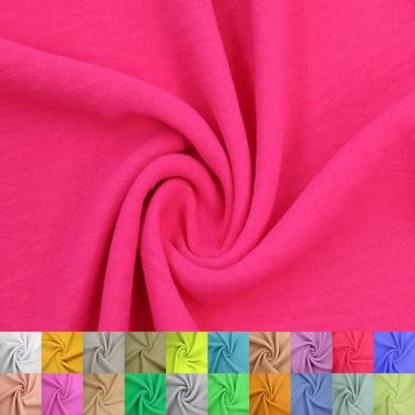 Imagem de Stylish Fabric 150 cm de largura fluxo de ar Cey 100% poliéster, não elástico, 160 g/m2 tecido leve e respirável da The Yard para costura, vestuário de verão e projetos de bricolage, fúcsia 3 jardas