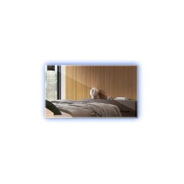 Imagem de Espelho Retangular Iluminado Lapidado Led 45x70 Luz Indireta Decorativo (Frio)