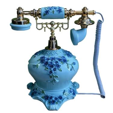 Imagem de Telefone fixo criativo para casa estilo europeu, telefone rotativo vintage, telefone antigo com ventilador para decoração de casa e escritório
