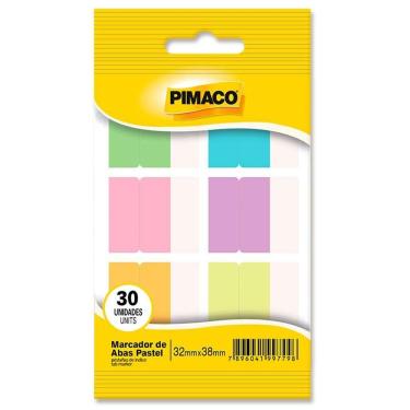 Imagem de Marcador de páginas abas pastel c/ 30 unidades Pimaco