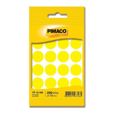 Imagem de Etiqueta adesiva TP19 amarelo Pimaco