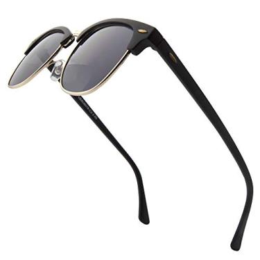 Imagem de VITENZI Óculos De Sol Bifocais Masculinos E Femininos, Sem Aro, Para Leitura Na Linha Da Sobrancelha - Tivoli Em Preto Fosco 2,50