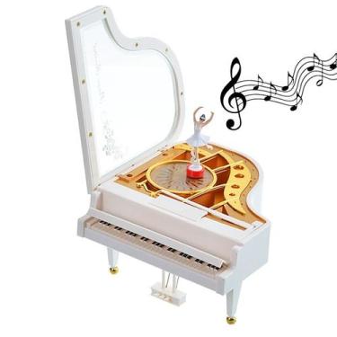 Imagem de Caixa de musica piano organizador joias bailarina dançarina - QPORRETA