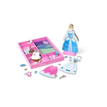 Imagem de Melissa & Doug Disney Cinderella Magnetic Dress-Up Wooden Doll Pretend Play Set (30+ pcs)