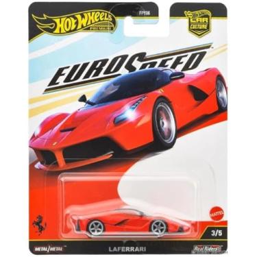 Imagem de Hot Wheels Premium LaFerrari, Carro Cultura Euro Speed, Modelo em Metal Escala 1:64, Vermelho