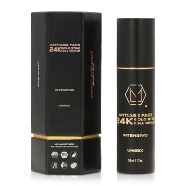 Imagem de Sérum antienvelhecimento dourado 24K para rosto e pescoço – Fórmula luxuosa para aumentar o colágeno com células-tronco e ingredientes hidratantes – sem crueldade e feito nos EUA