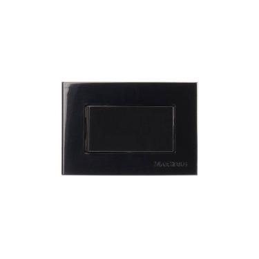 Imagem de Placa Para Móveis 65x45 Com Interruptor Intermediário Margirius Sleek 10a Preto Ebony