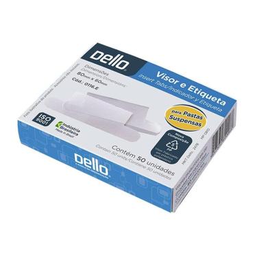 Imagem de Visor cristal p/pasta suspensa+etiqueta 0115 50und - Dello