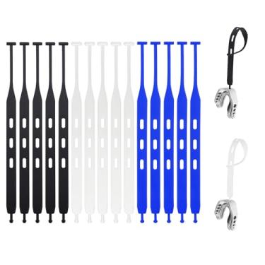 Imagem de 15un Alça para Proteção Bucal Rugby, Alça Proteção Bucal Futebol 3 Cores Substituição Universal Apenas para Boxe Hóquei Basquete MMA Esportes Compatíveis com a Maioria Dos Protetores Bucais