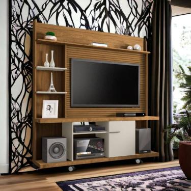Imagem de Home para TVs 47" Taurus Cinamomo e Off White Ripado Bechara