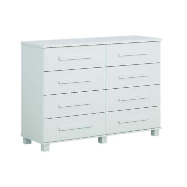 Imagem de Cômoda para Quarto 8 Gavetas - San Marino-Branco - Móveis Leifer