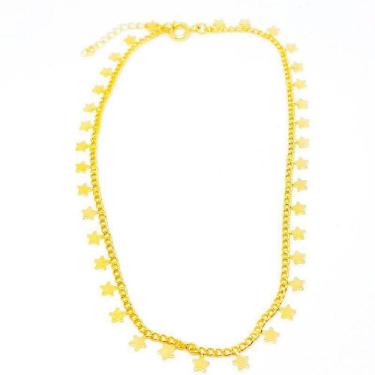 Imagem de Tornozeleira Star Com Estrelas Folheado A Ouro 18K