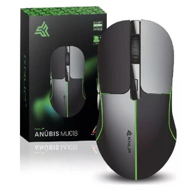 Imagem de Mouse Gamer Sem Fio Wireless Usb Bluetooth 1600 Dpi Led RGB Cor Preto/Cinza