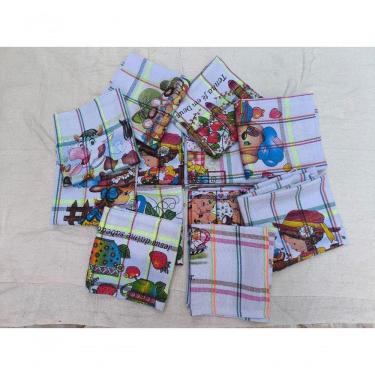 Imagem de Kit 12 Panos De Prato Cobre Tudo Grande Estampado 67x87 De Algodão Tamanho Gigante Xadrez Colorido Modelo Xadrez Estampa