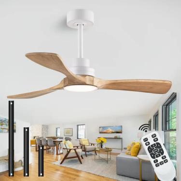 Imagem de Ventilador de teto Dearnnow 42" Wooden Blades Light Remote - dearnow