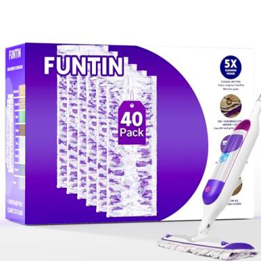 Imagem de Almofadas de esfregão multisuperfície descartáveis de 40 unidades para Swiffer PowerMop, substituição da cabeça do esfregão elétrico para refis de limpeza de piso (esfregão não incluído!)