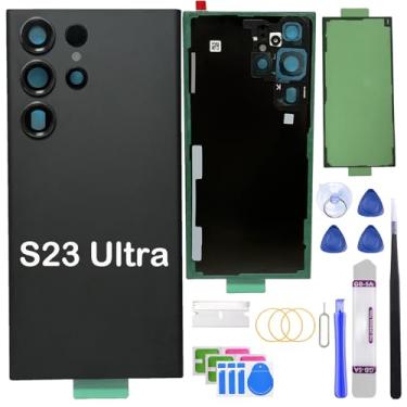 Imagem de Paisrulim Substituição de vidro traseira para Samsung Galaxy S23 Ultra, substituição da capa traseira OEM para Samsung Galaxy S23 Ultra 6,8 polegadas com ferramentas Repari (S23 Ultra Phantom Black)