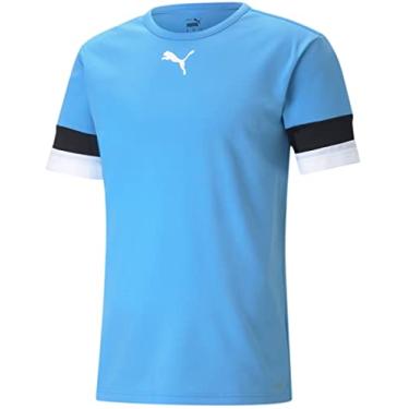 Imagem de Puma - Camiseta masculina Teamrise, Color Team Light Blue/PUMA Black/PUMA White, Tamanho: XX-Grande