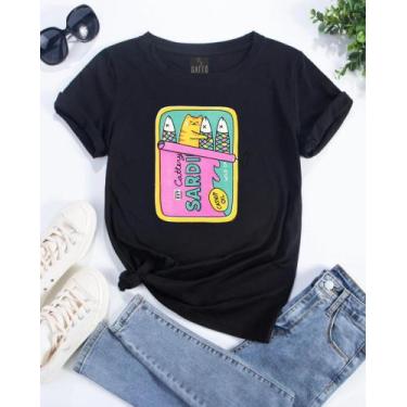 Imagem de Blusa Basica Feminina Adulto Sardines Lata Sardinha - Gatto Dress, Pre
